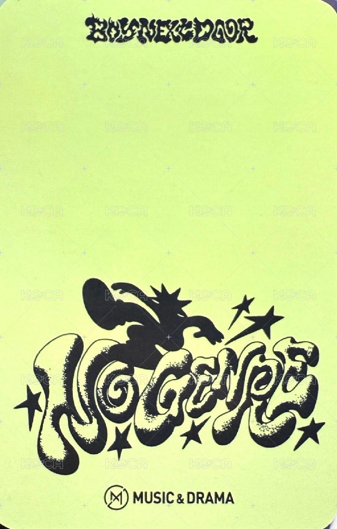 No Genre md 特典卡  背面