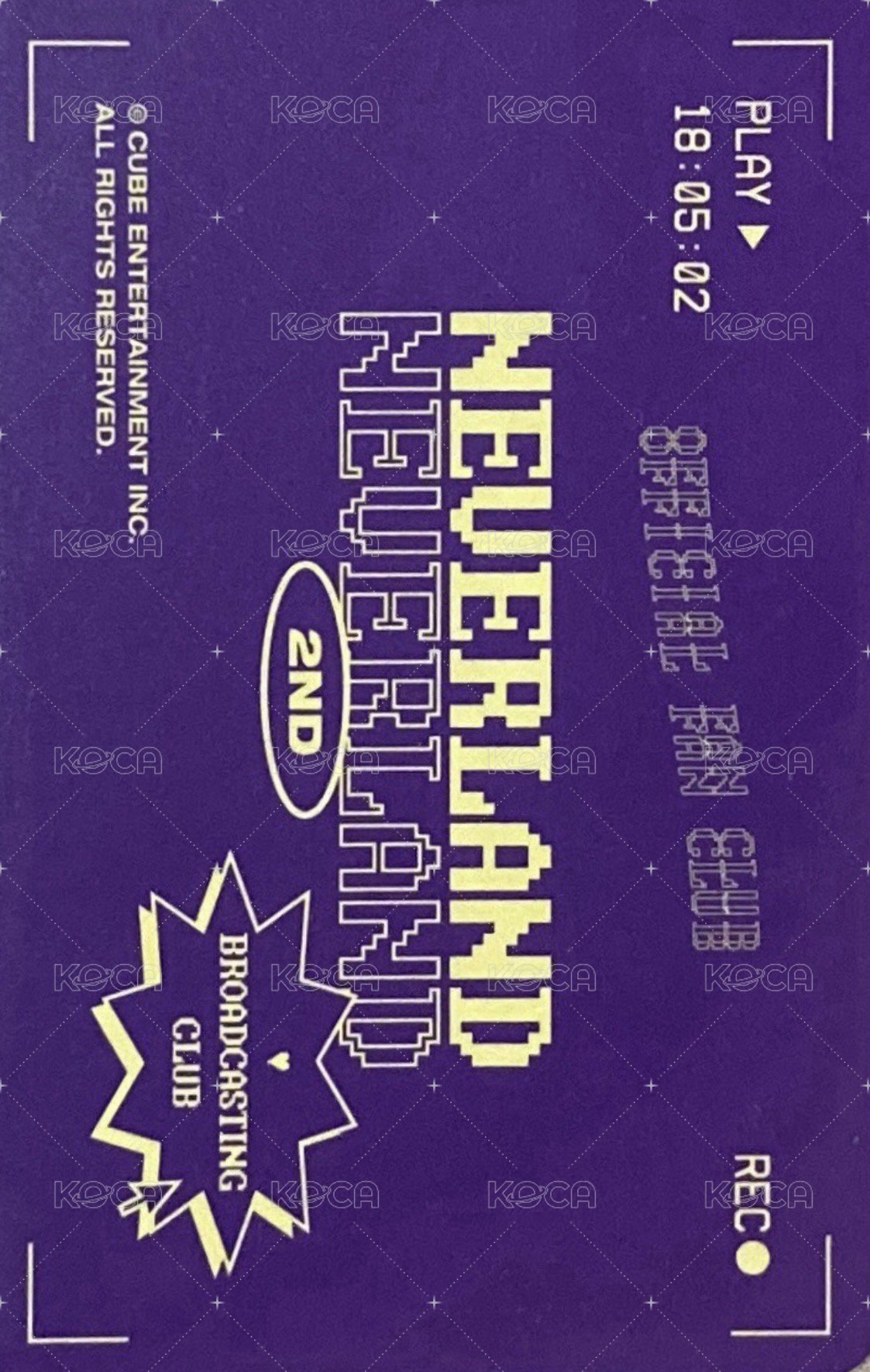 二期會員禮 會員禮卡 妮珍娟分隊卡 背面