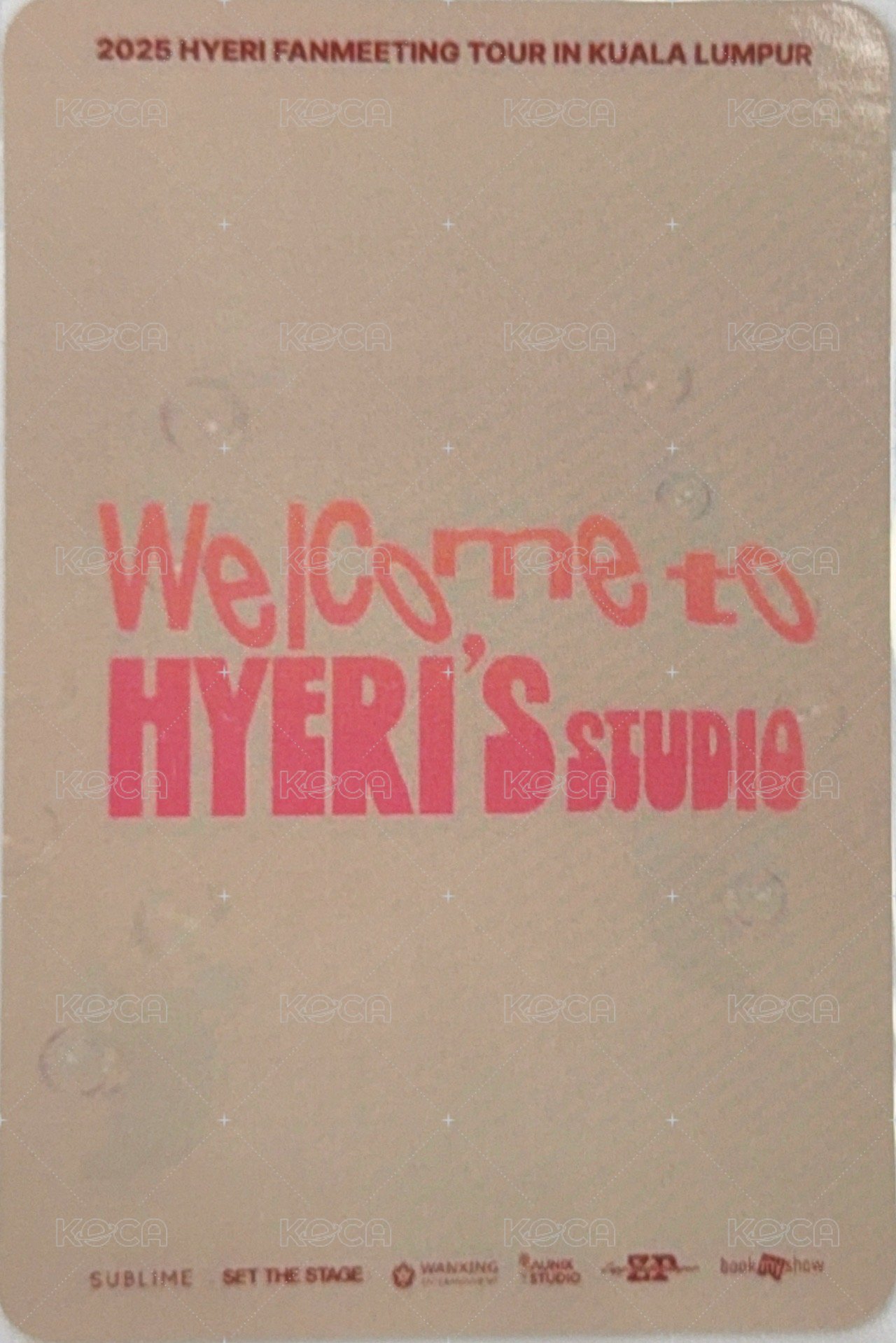 2025 FM 入場卡 / 場限卡 吉隆坡場線下 背面