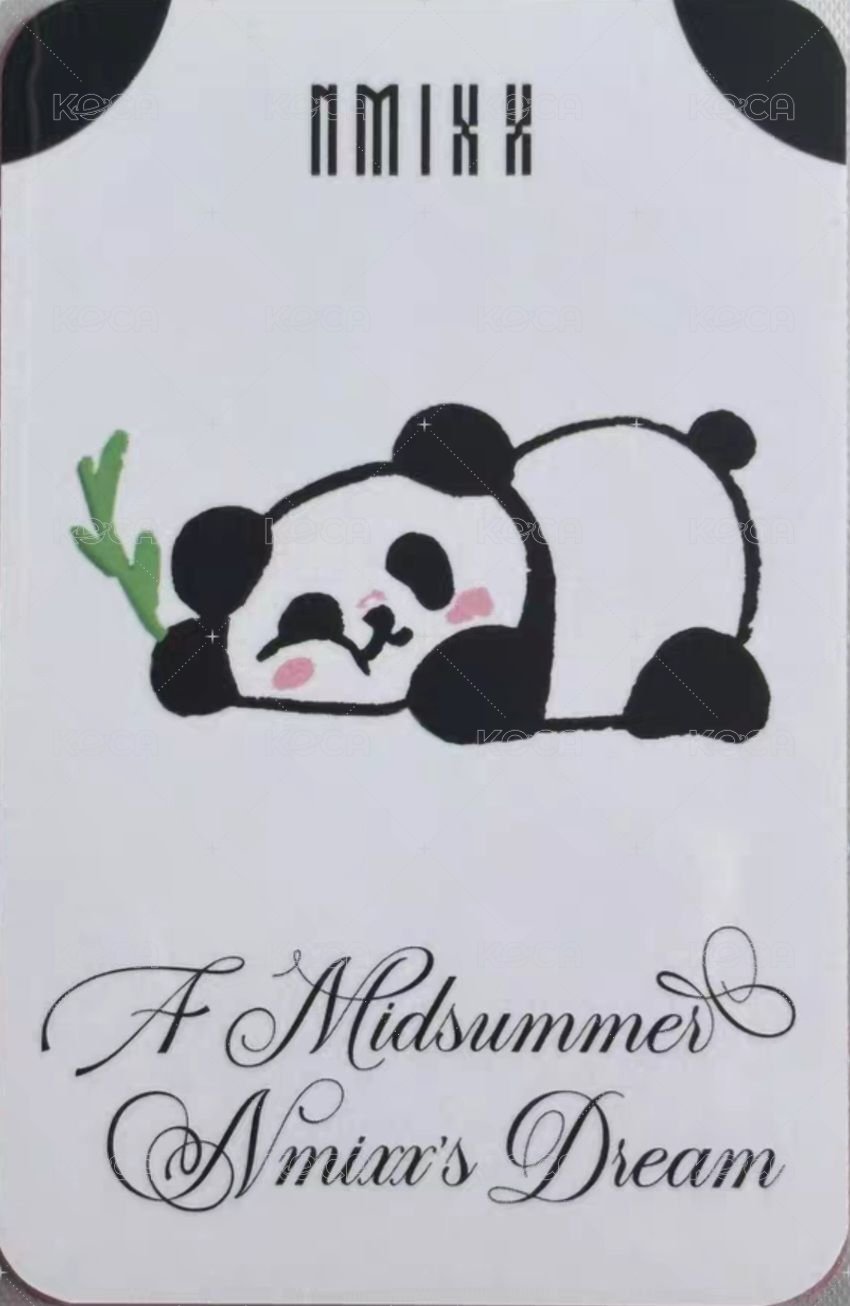 仲夏夜 楠藝 簽售卡 熊貓 背面