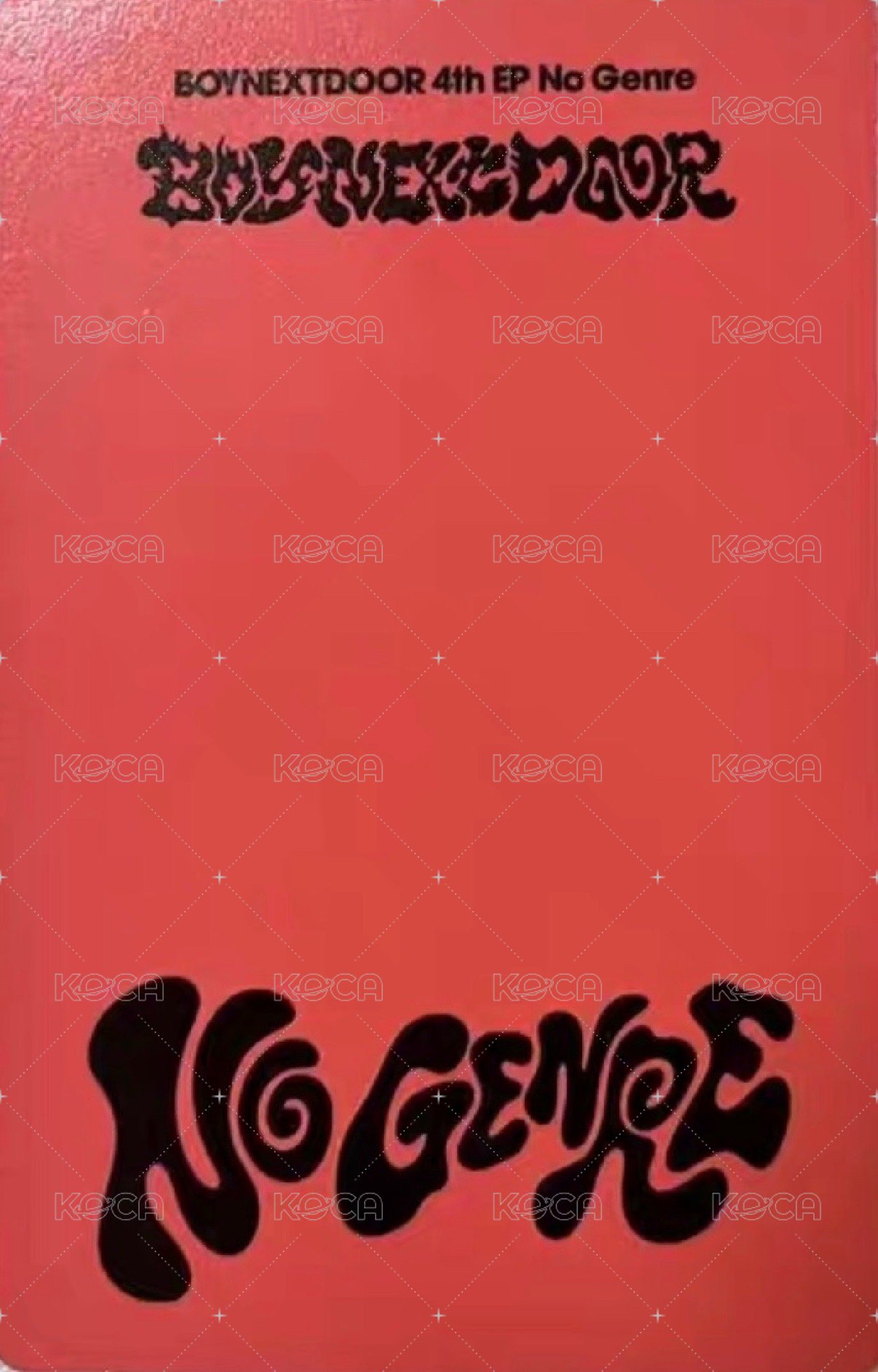 No Genre CU 特典卡 1 背面