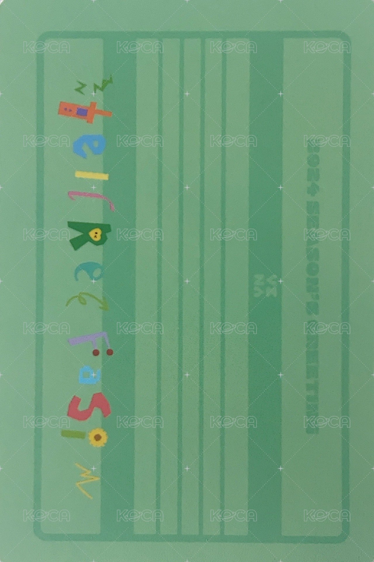 24‘年曆 sr 預售禮 特典卡  背面