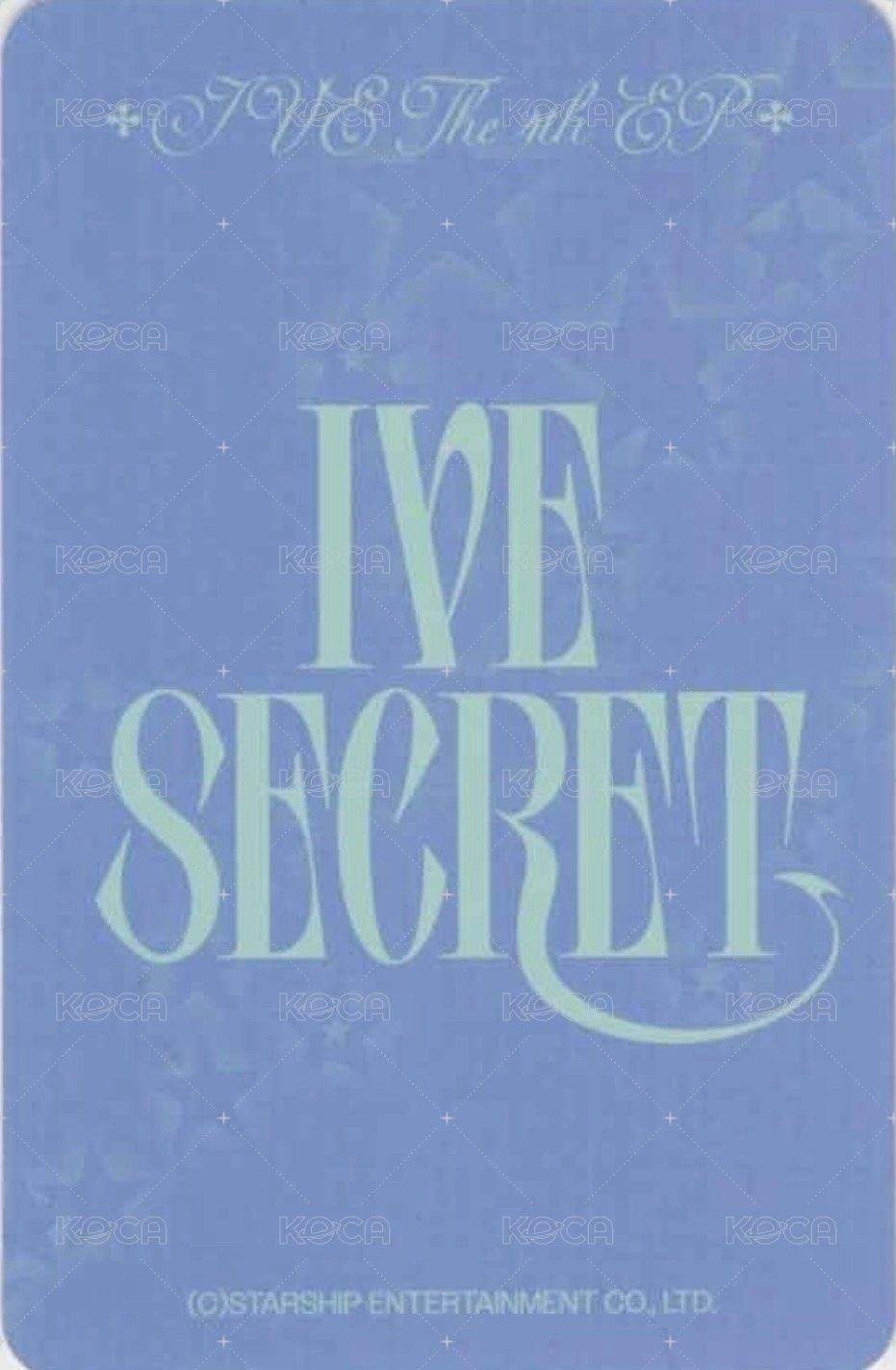 IVE SECRET 船特 3+1 特典卡  背面