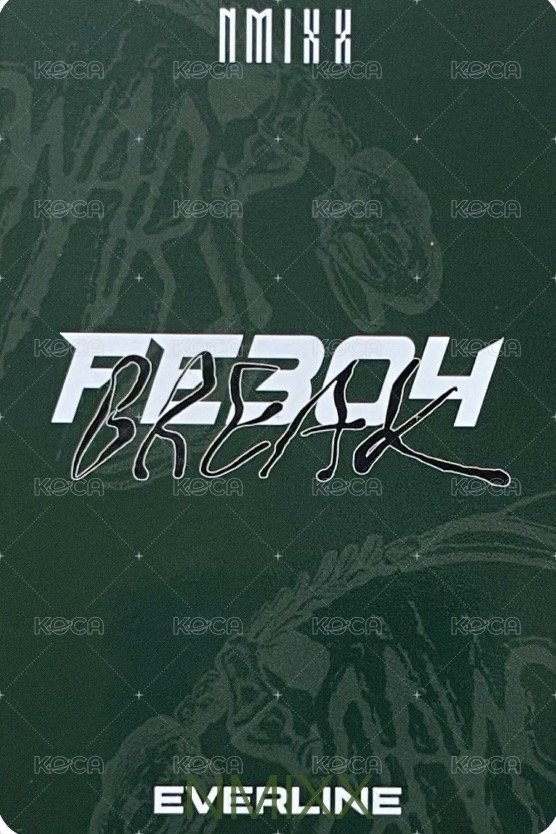 BREAK el 1.0 幸運卡 新年快樂 背面