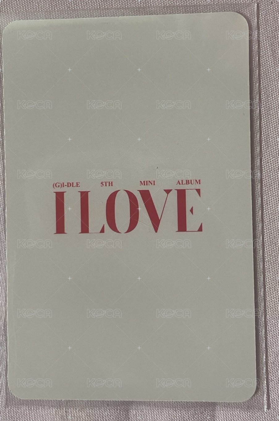 I LOVE 專輯卡  背面