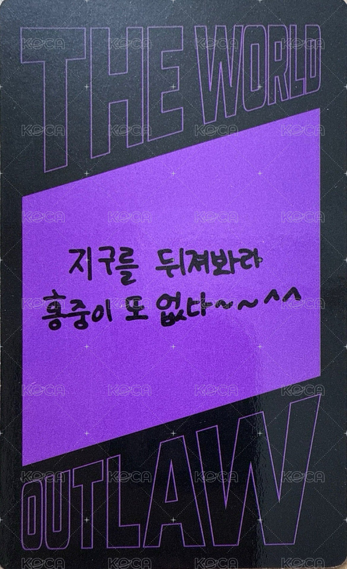 OUTLAW 專輯卡 Z ver. 3 背面