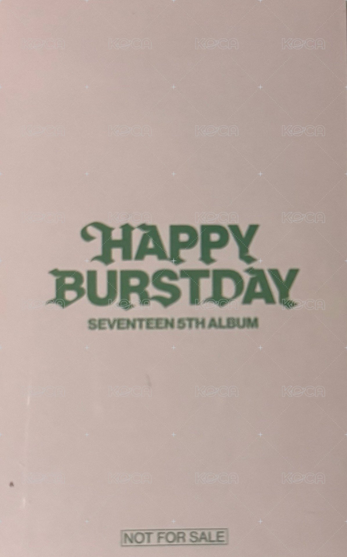 正五 tsutaya CARAT ver 特典卡  背面