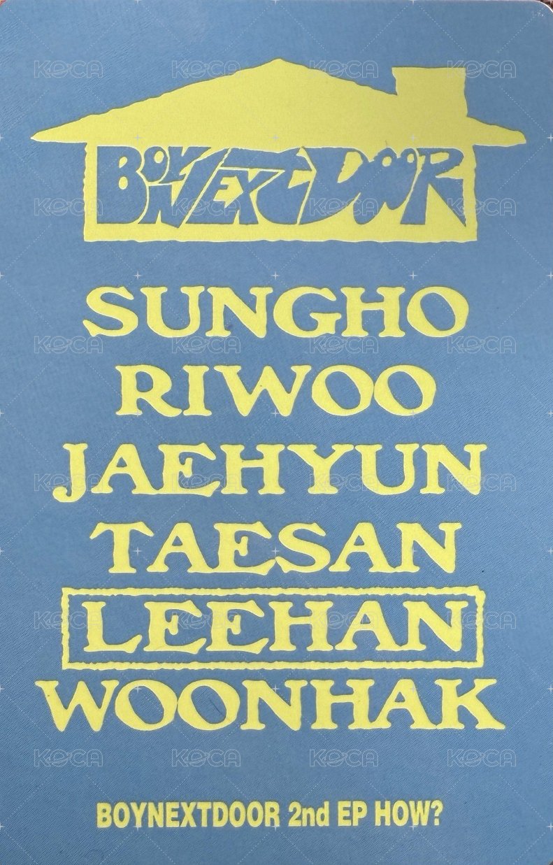 HOW? 專輯卡 Sticker ver. 5 背面