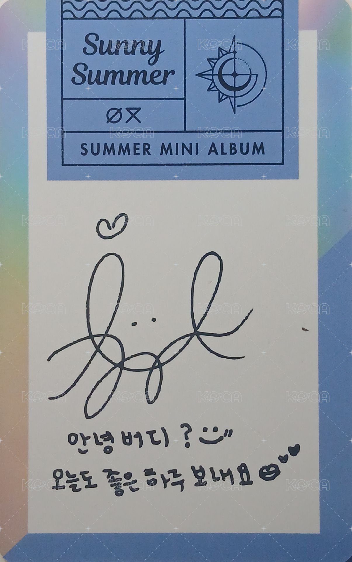 夏日專 專輯卡 藍版專卡 背面