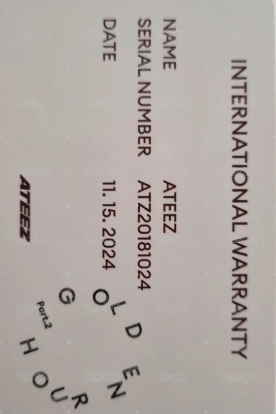 GH2 專輯卡 DIARY ver. Z 背面