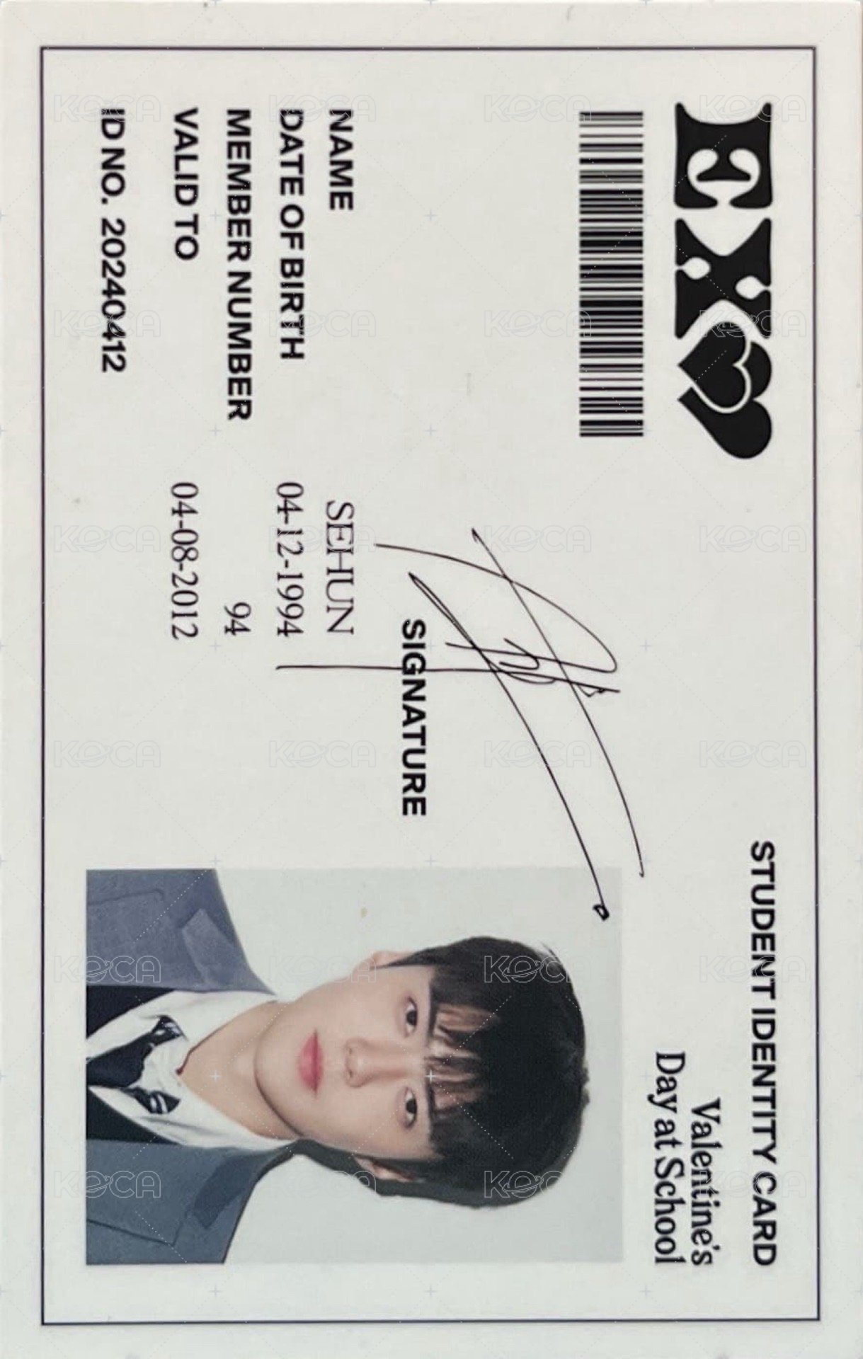 2024 EXO SEASON'S GREETINGS  年曆卡  正面