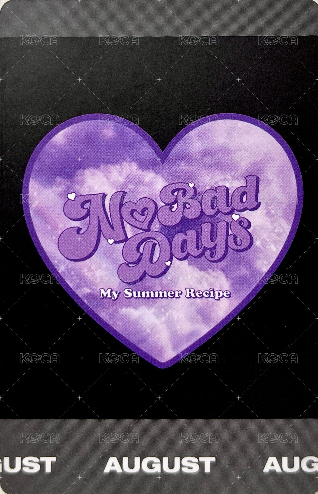 NO BAD DAYS 周邊卡 八月 拍立得 背面