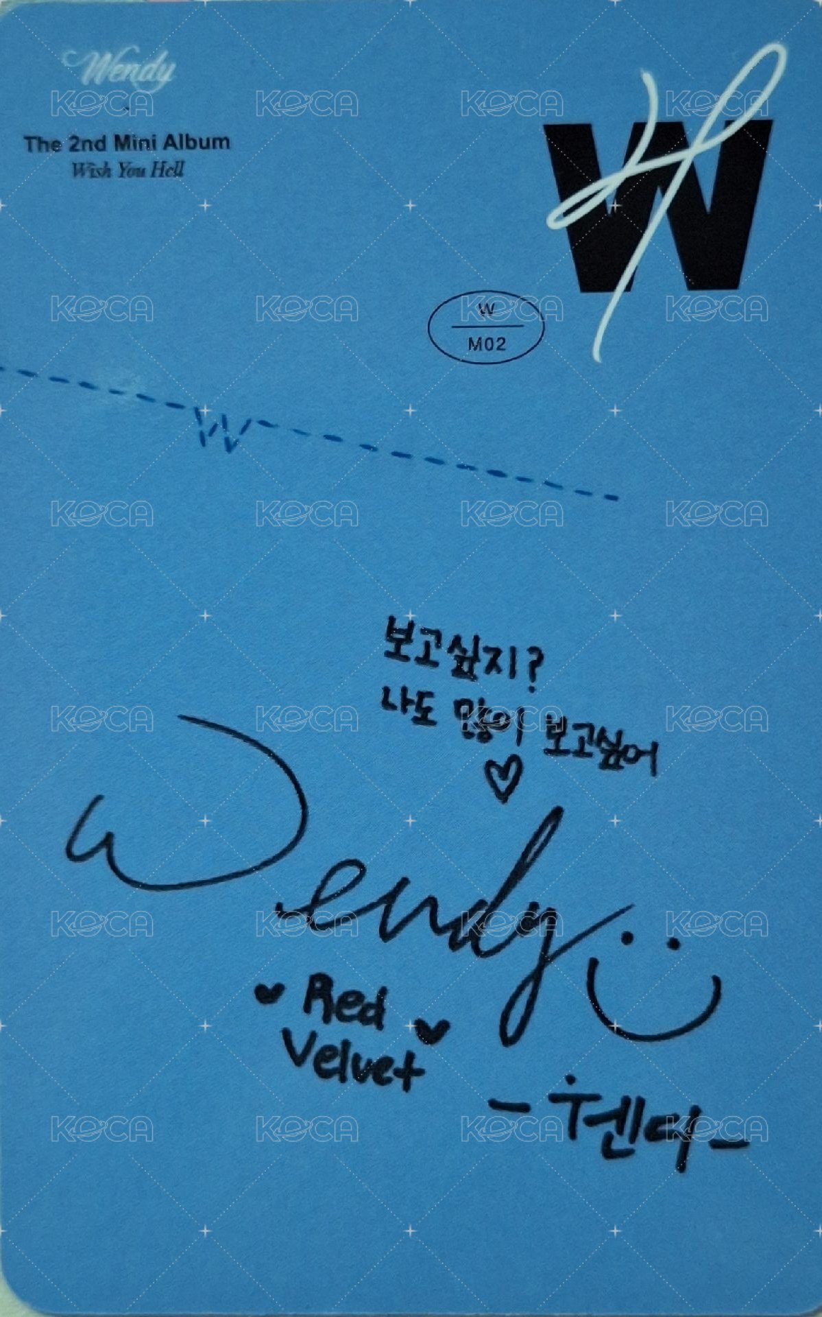 WISH YOU HELL 專輯卡 package版 背面