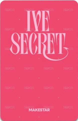 IVE SECRET ms 1.0 特典卡 對鏡ver. 背面