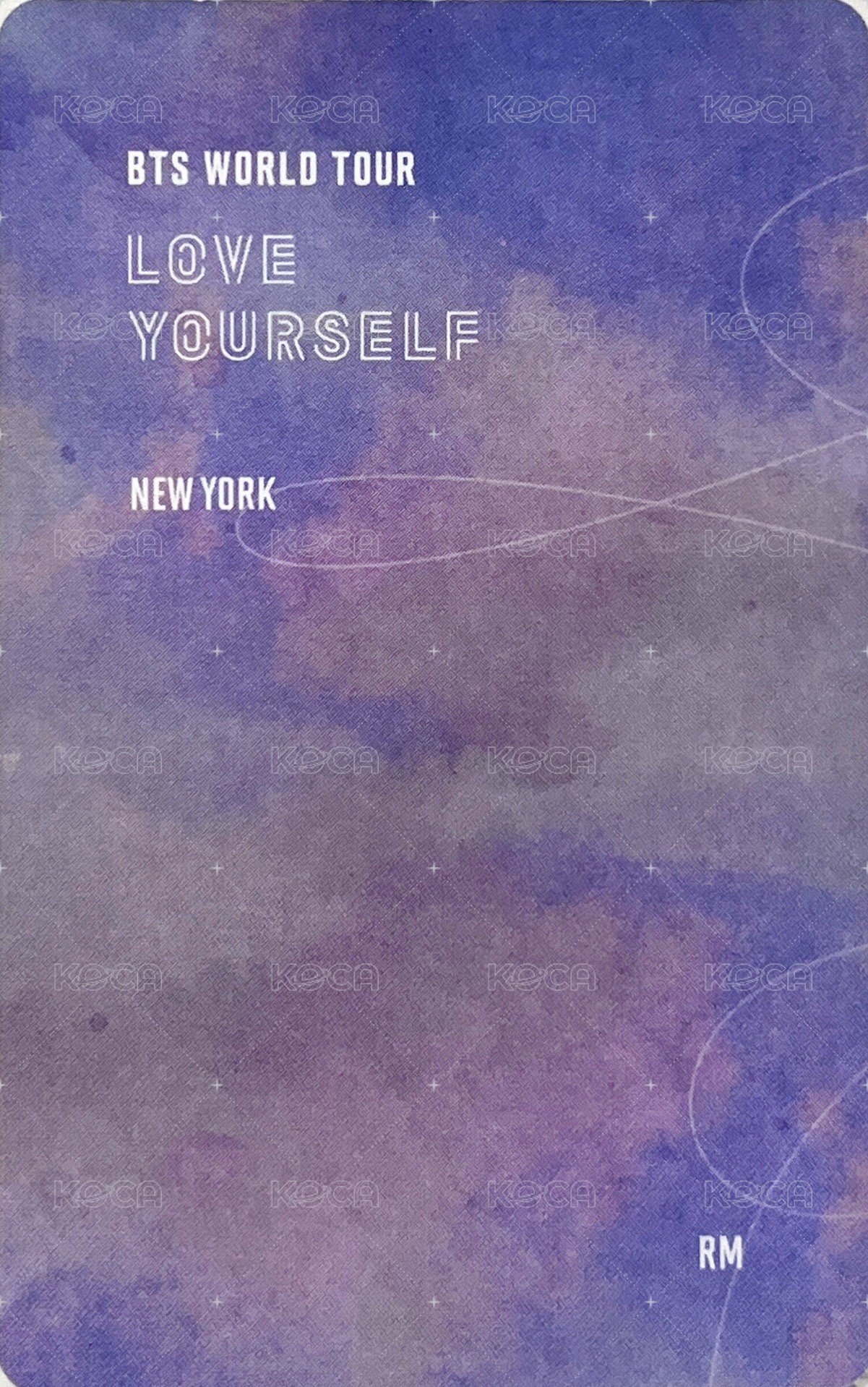 LY Tour 演唱會 DVD / CD 卡 紐約 一般版 背面