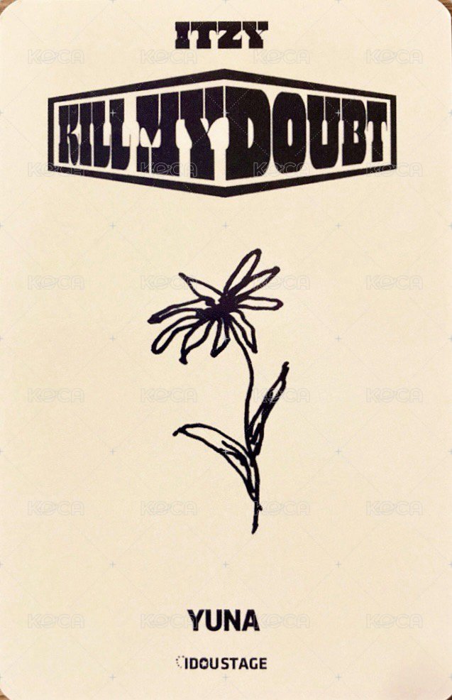 KILL MY DOUBT 愛豆驛站 1.0 簽售卡  背面