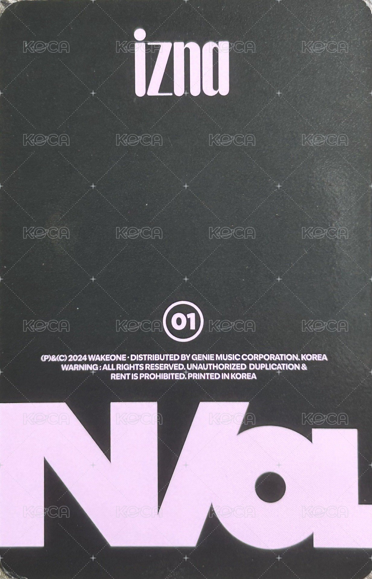 迷一 專輯卡 合照隨機卡（na ver.） 背面