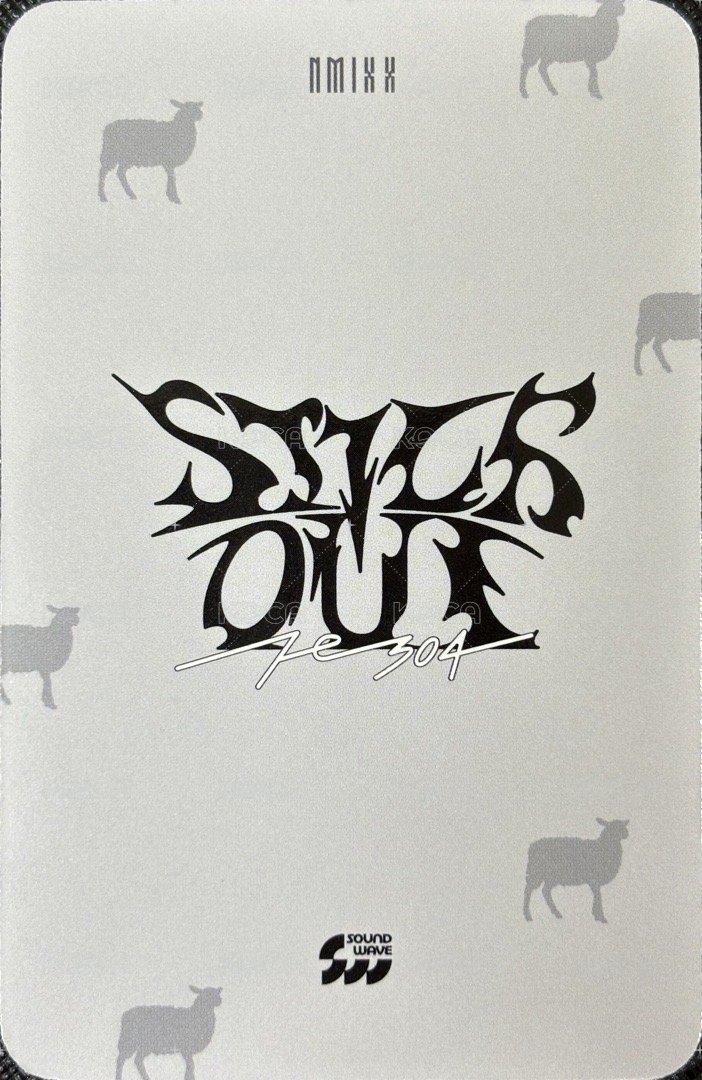 STICK OUT sw 線下 1.0 簽售卡 薯片莉 背面