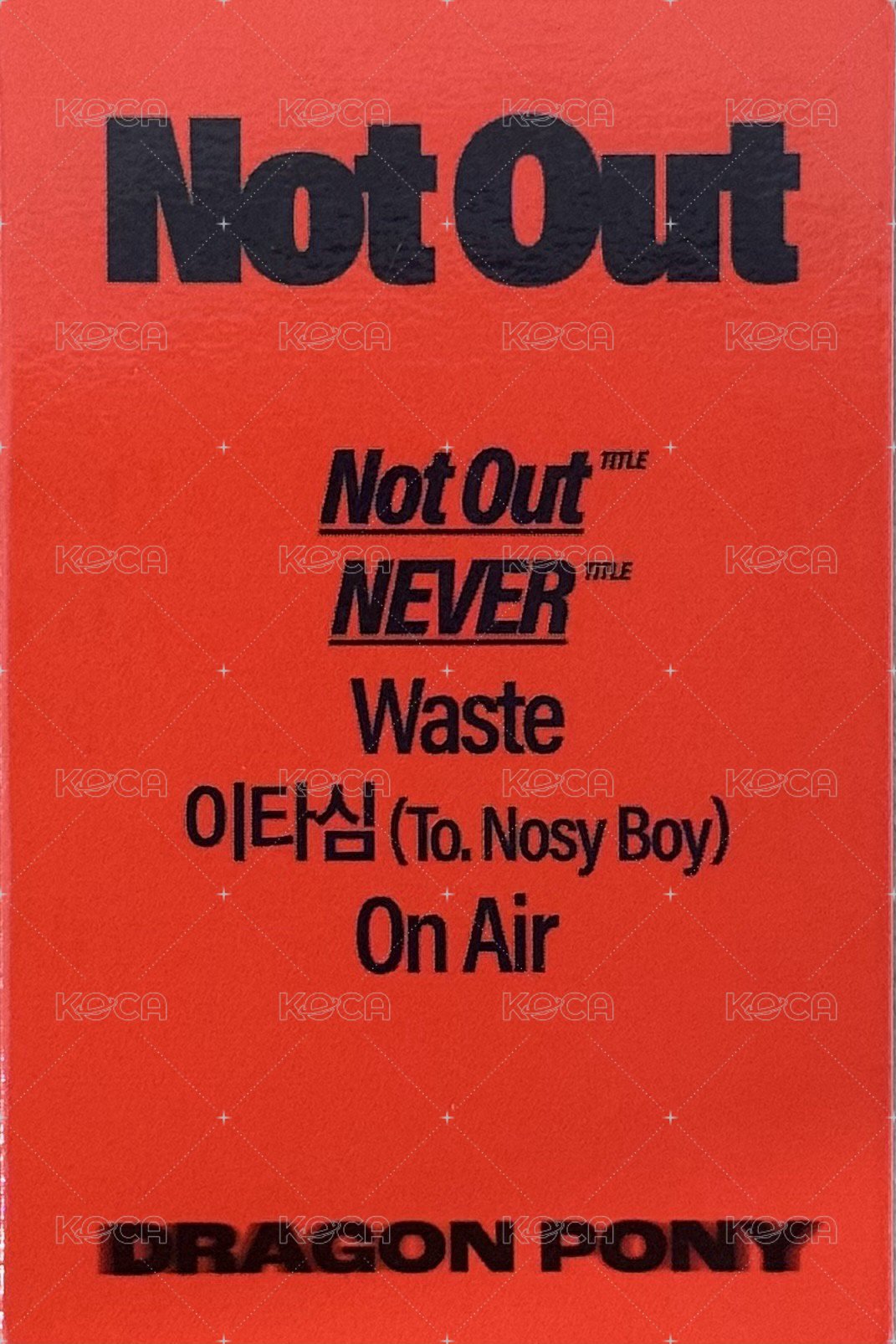 Not Out 專輯卡 變化卡 背面