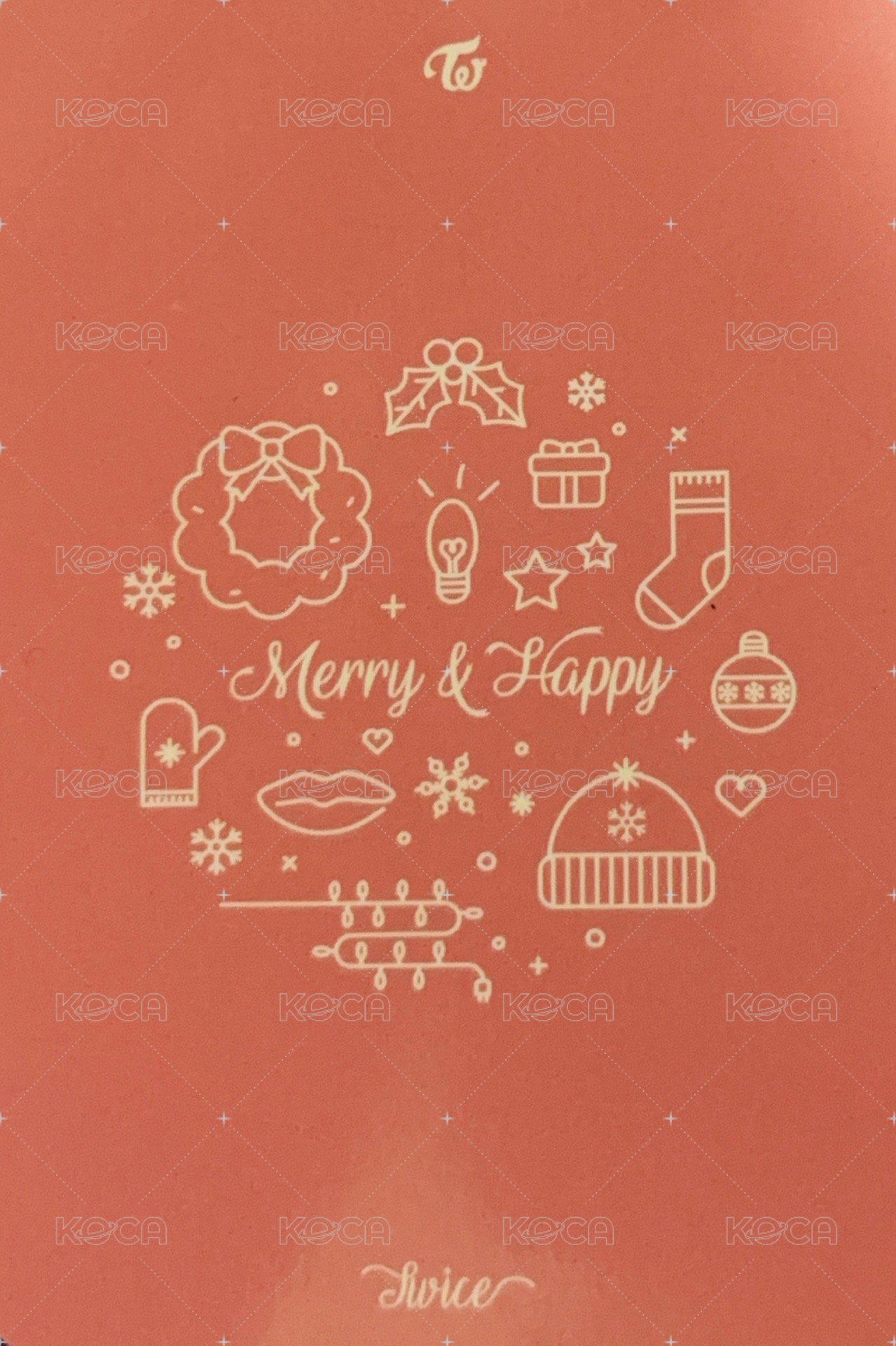 Merry&Happy 專輯卡  背面