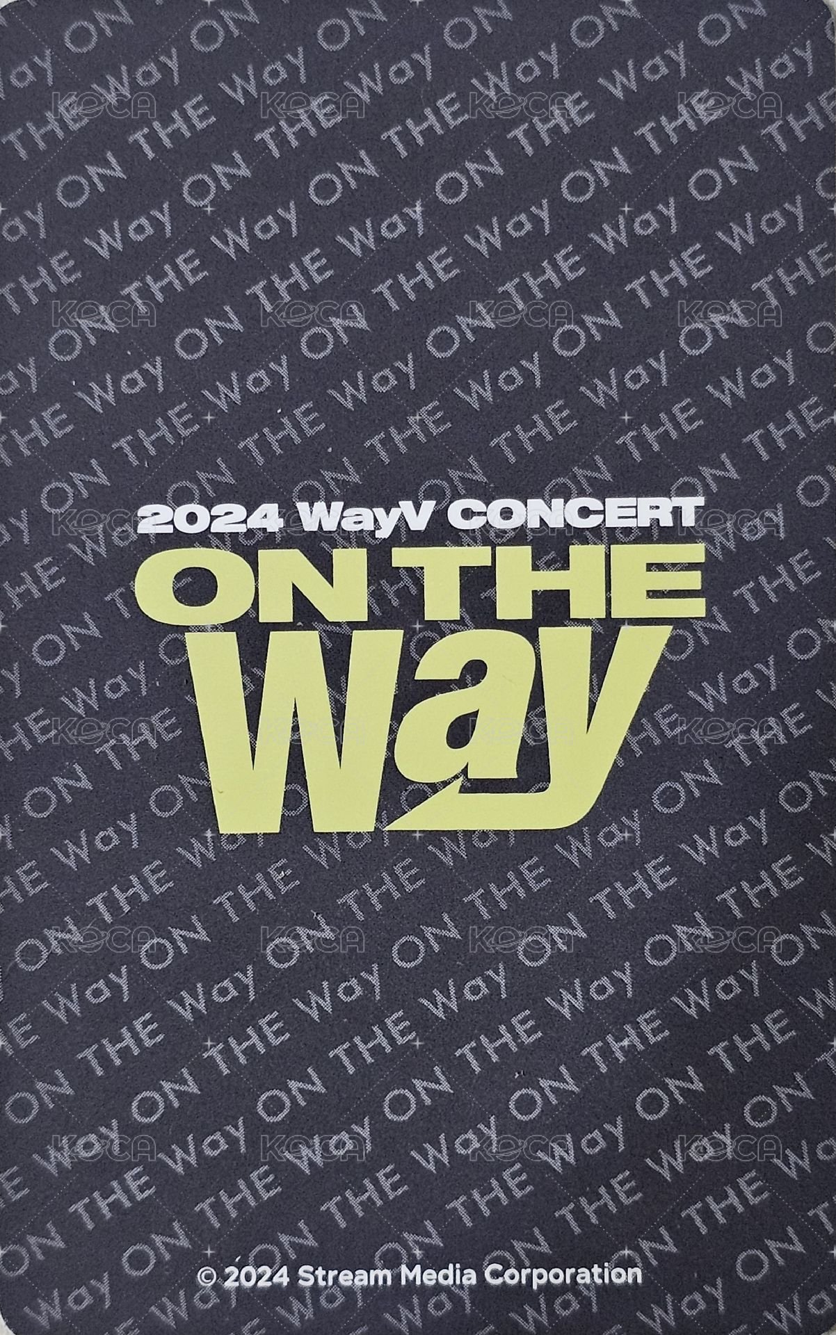 ON THE WAY CONCERT  隨機卡  背面