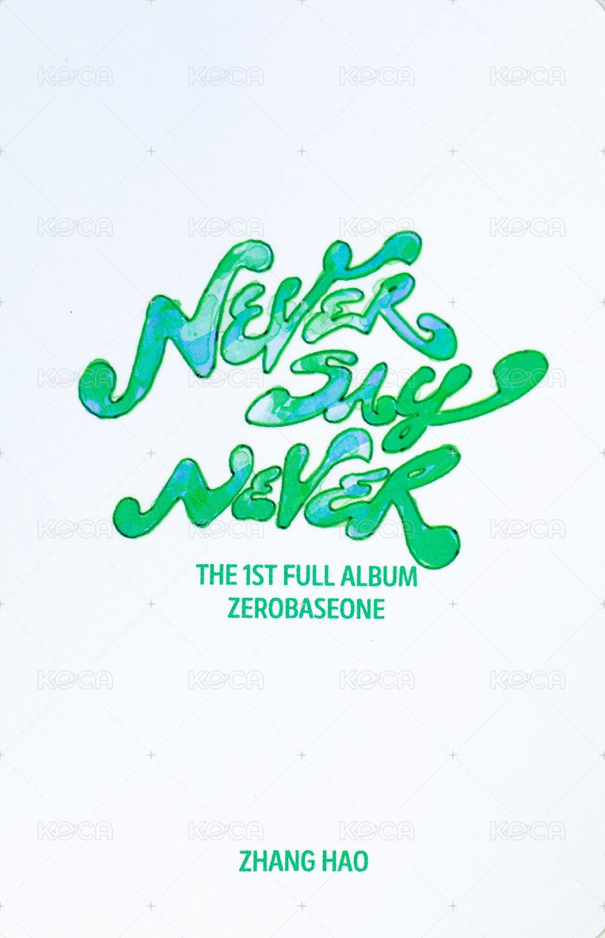 正規一 全通路 單封 特典卡 SPECIAL 預售 背面