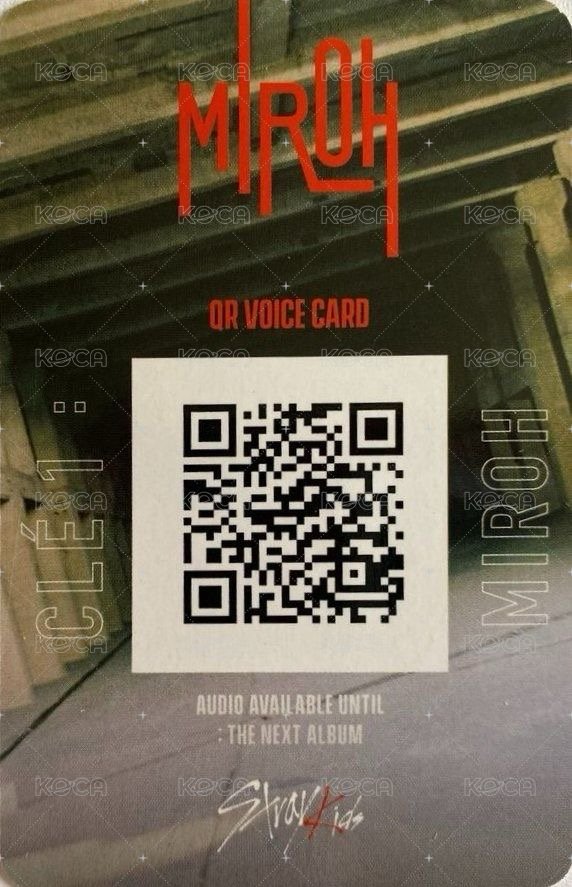 Clé 1 : MIROH 專輯卡 SKZ logo ver. 背面