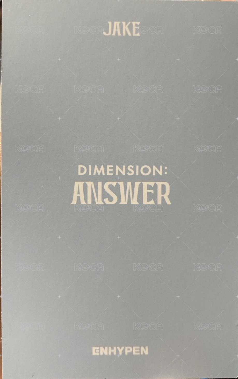 正一後續 專輯卡 Yet版 拍立得 背面