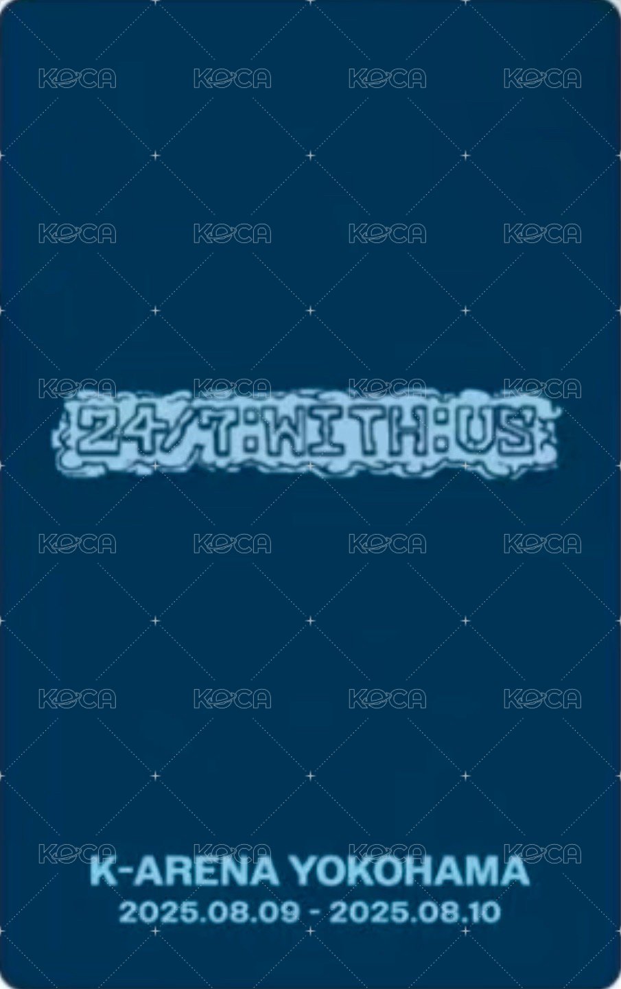 25 日巡 日咖 韓專 入場卡 / 場限卡  背面