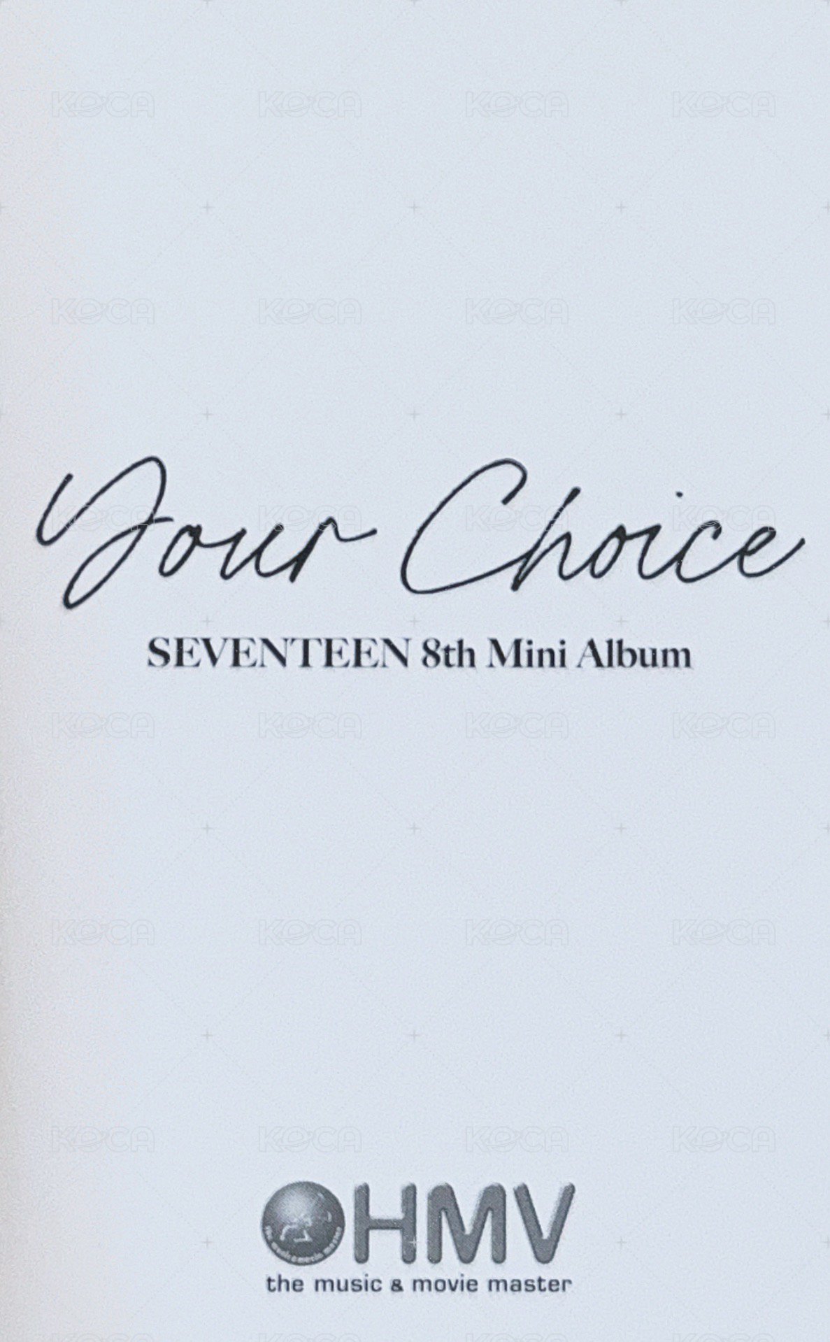 MINI8 hmv 特典卡  背面