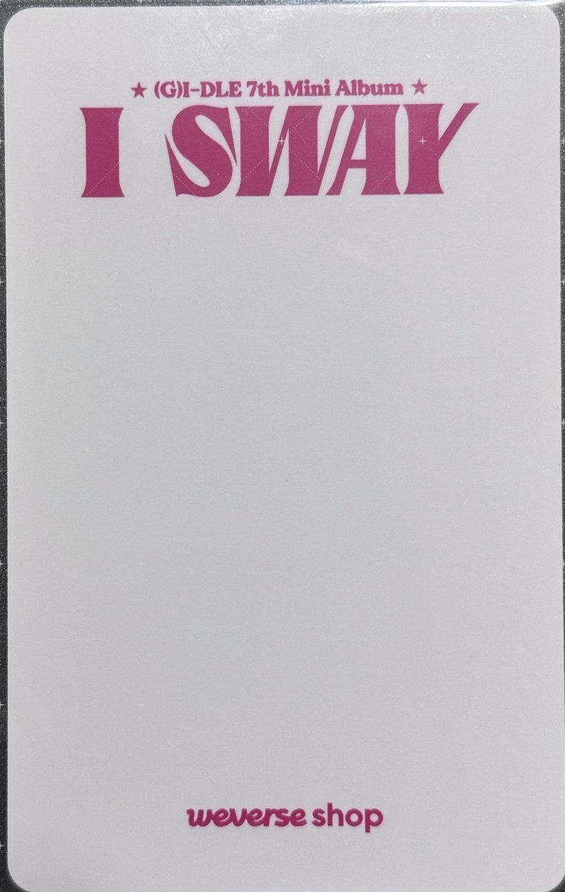 I SWAY wvs B版 直播卡  背面