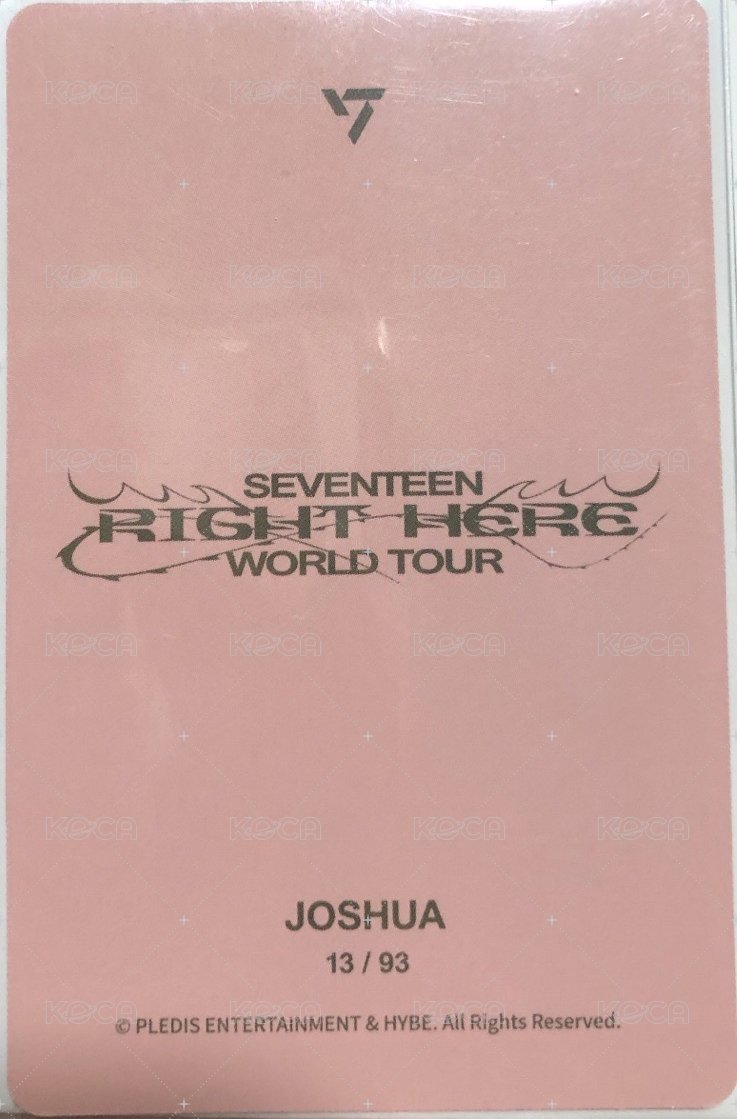 RIGHT HERE 隨機卡  背面