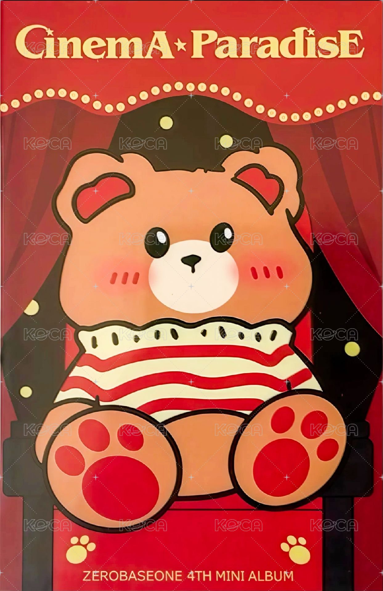 迷四 yzy 特典卡 抱熊 ver. 背面