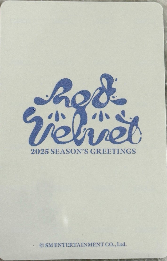 RedVelvet 2025 Season's Greetings sm 周邊卡 年曆後續卡包卡 背面