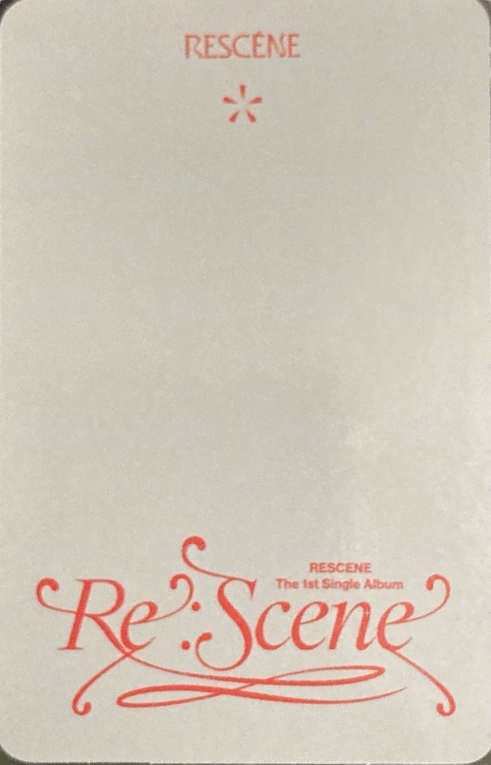 Re:Scene 專輯卡 pb photocard b ver.1 背面