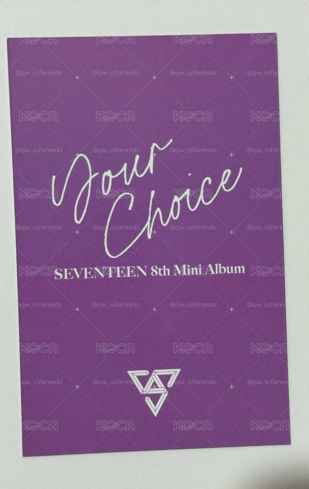 8th Mini Album 特典卡