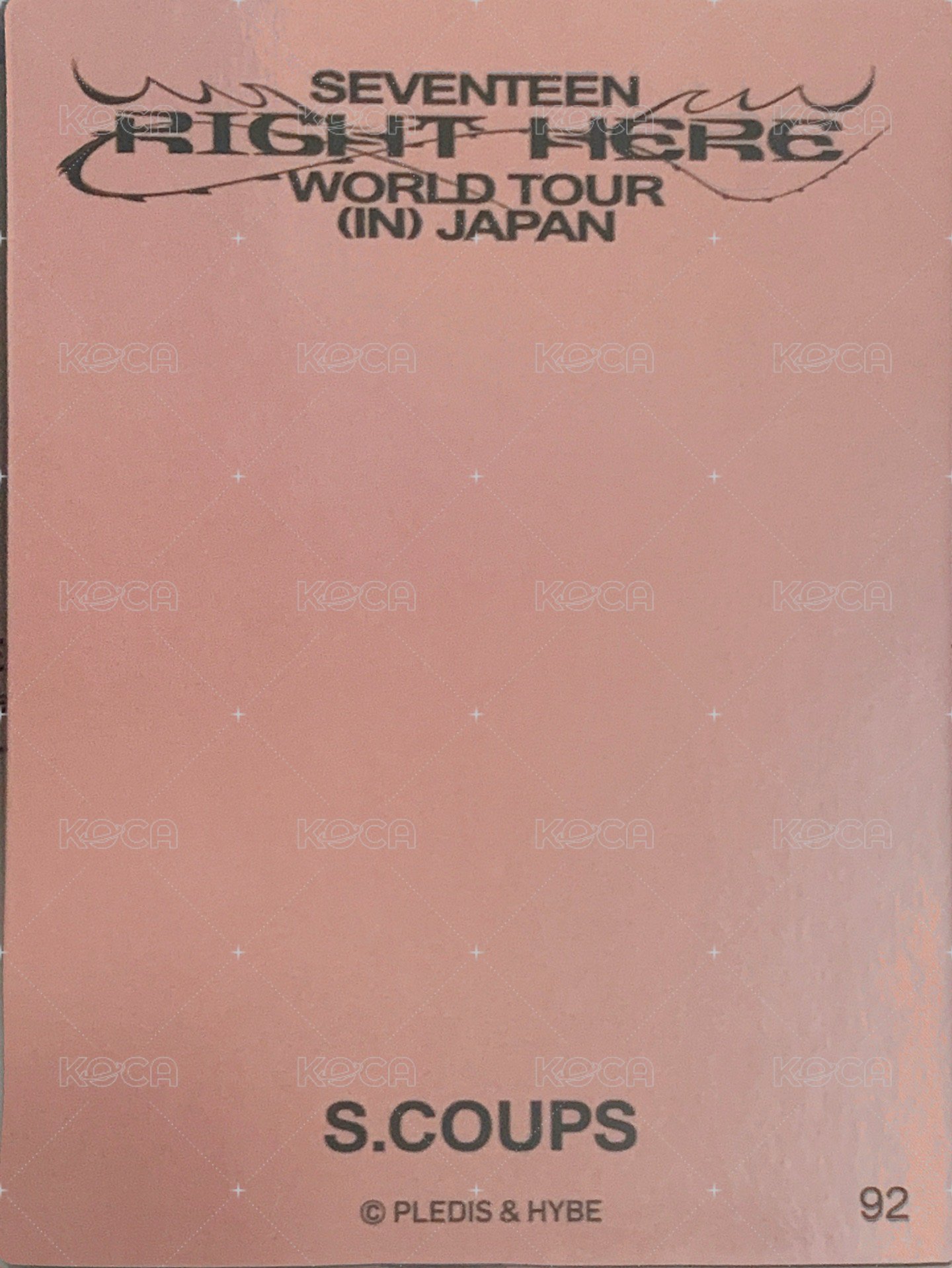 RIGHT HERE 隨機卡  背面