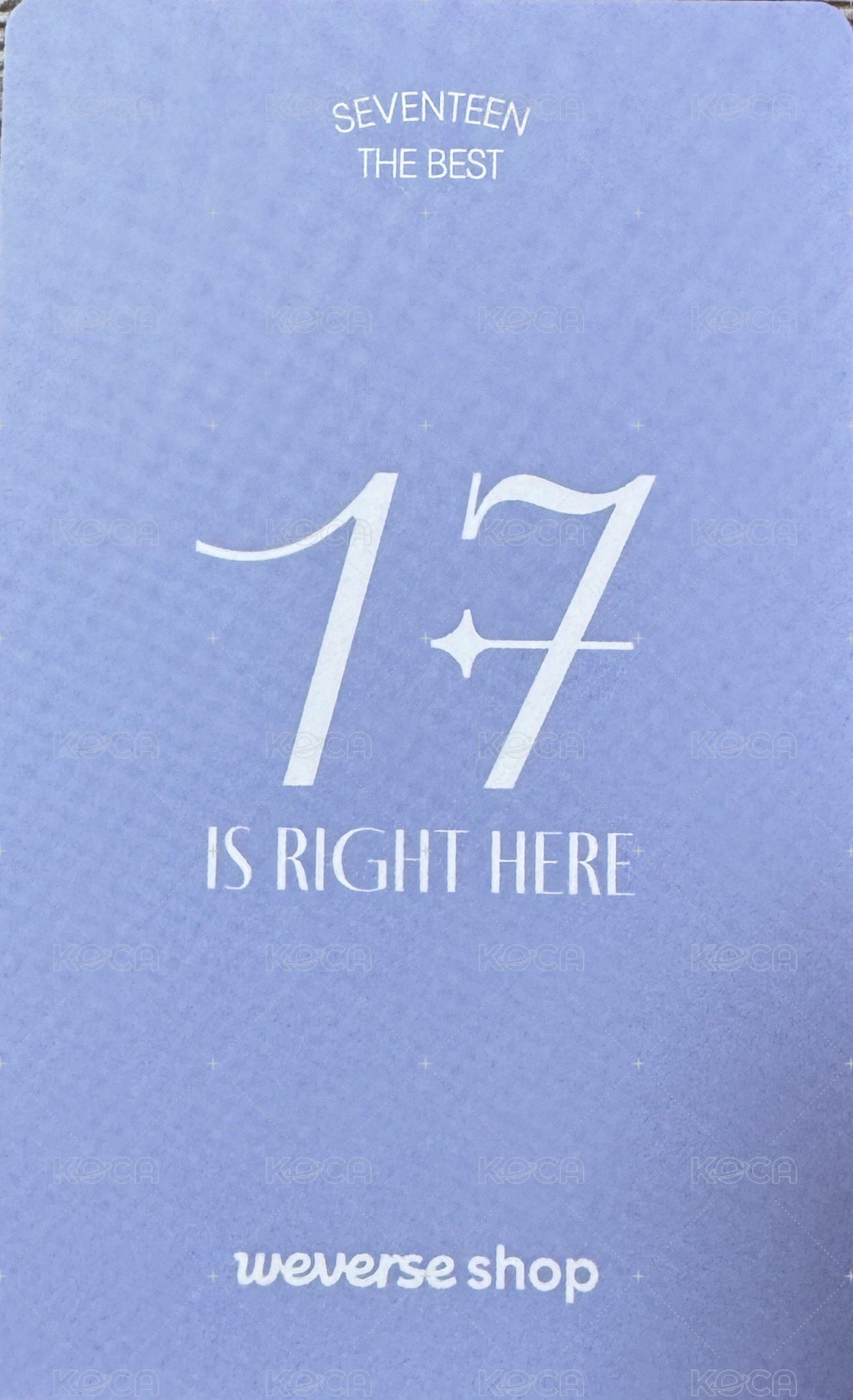 精選專 wvs gv 特典卡  背面