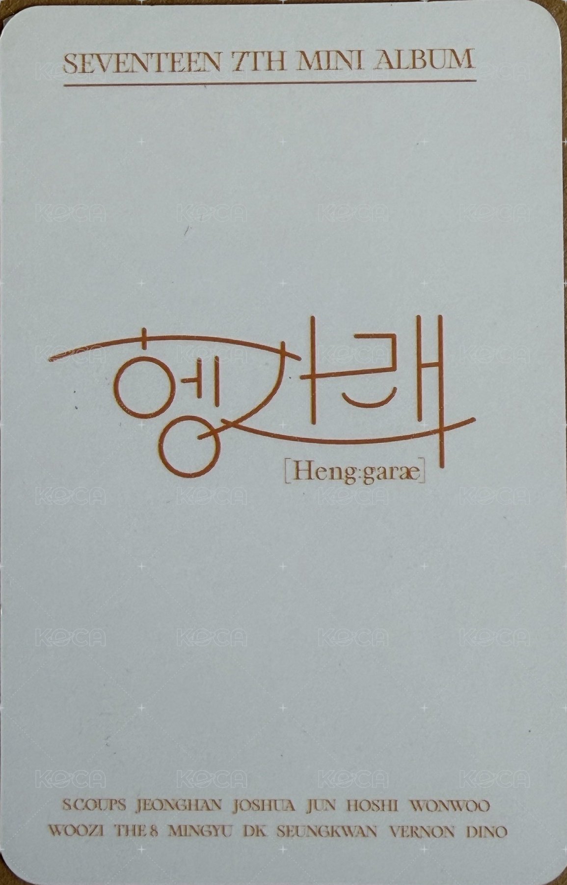 MINI7 新那拉 簽售卡  背面