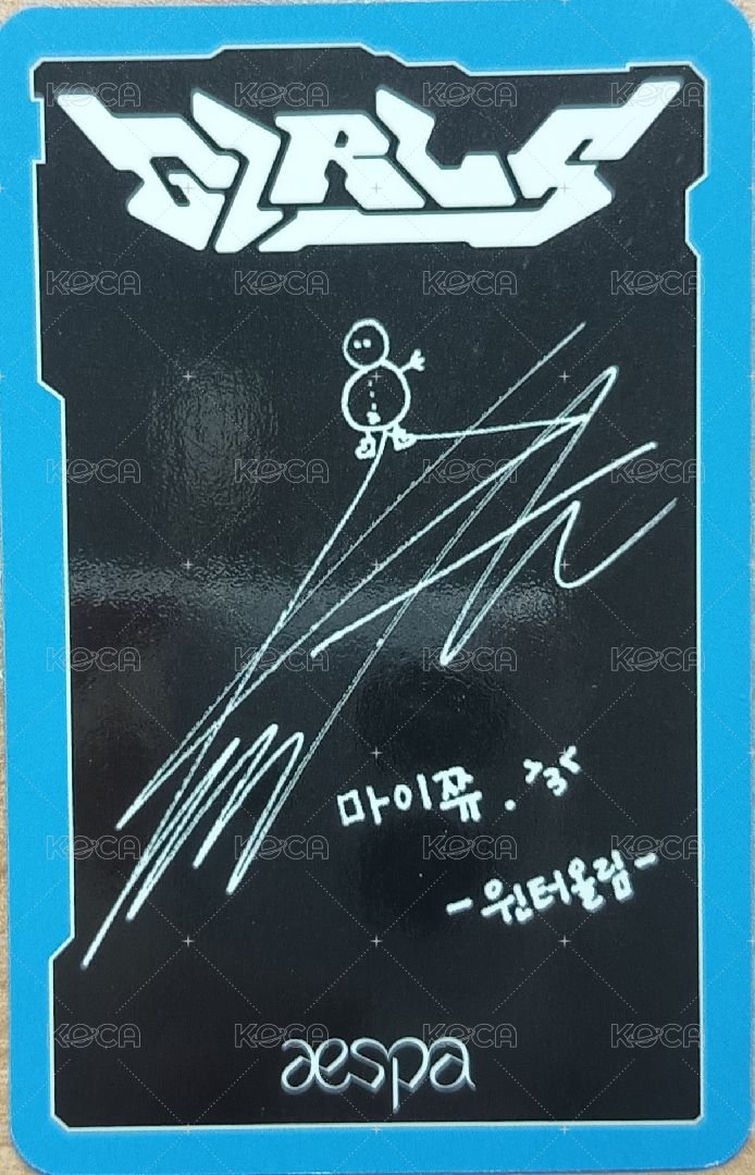 Girls 專輯卡 k版冬 背面