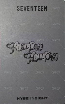 FOLLOW FELLOW 入場卡 / 場限卡 HYBE INSIGHT 展覽票卡 背面