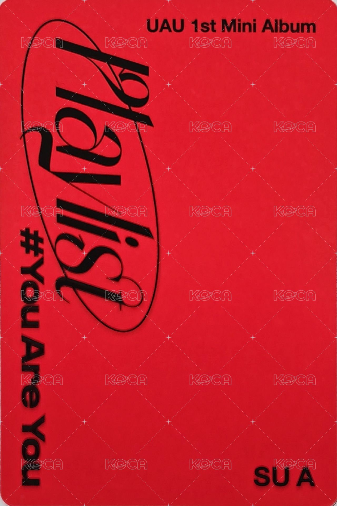 Playlist #You Are You 專輯卡  背面