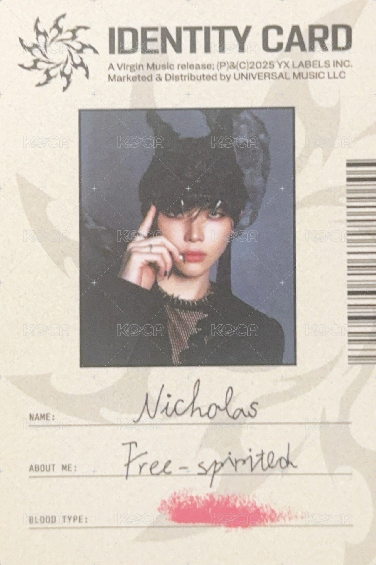 Go in Blind (月狼) 專輯卡 ID card 正面