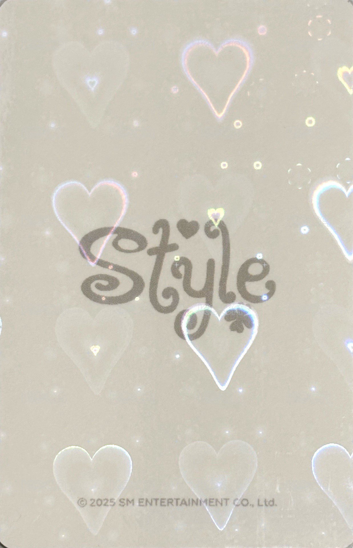 Style 周邊卡 梳子組（愛心閃卡） 背面
