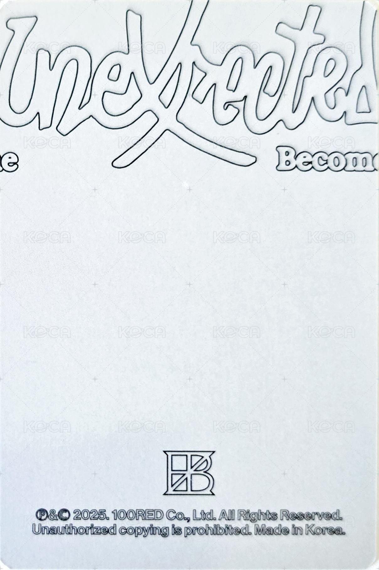 THE BOYZ The 3rd Album 'Unexpected' POP-UP STORE 隨機卡  背面