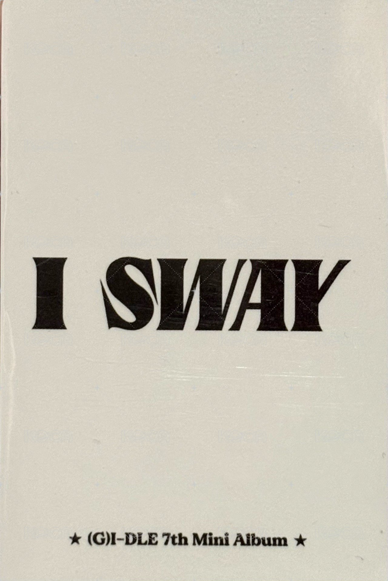 I SWAY kms 3.0 特典卡  背面