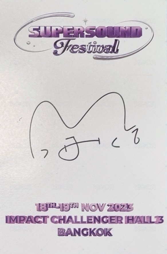 2023 ssf 曼谷音樂節 明信片  背面