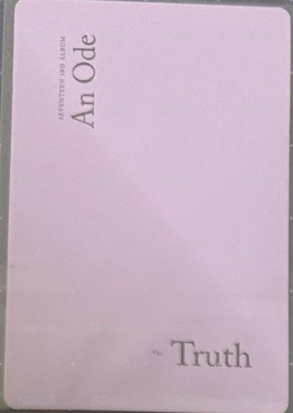 正三 專輯卡 truth ver. 背面