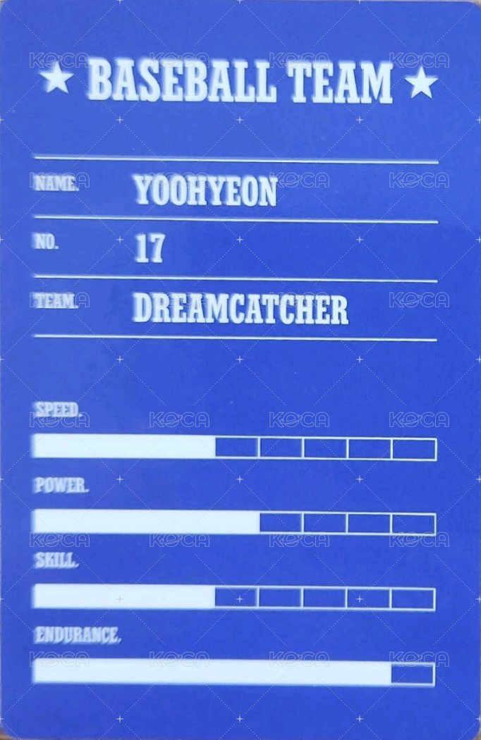 2024SG桌曆 周邊卡 選手卡 背面