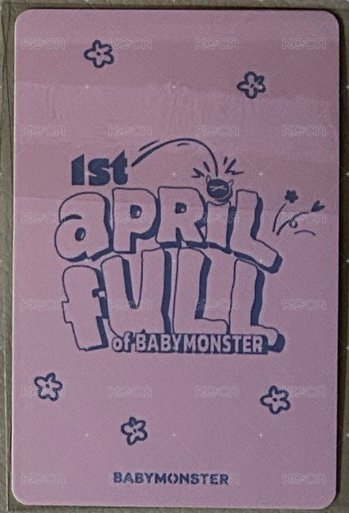 一週年 yg 春日特典 特典卡 a ver 背面